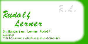rudolf lerner business card